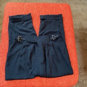 Tom Ford Made in Italy Black Cropped Trousers Pants Adjustable Belts